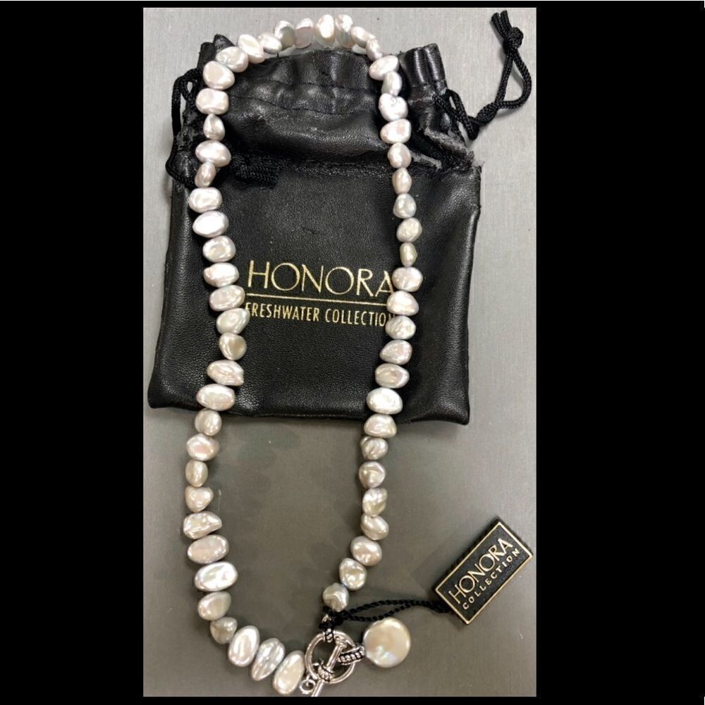 NWTS! Honora Seed Pearl Pallini Necklace 925 Sterling Silver